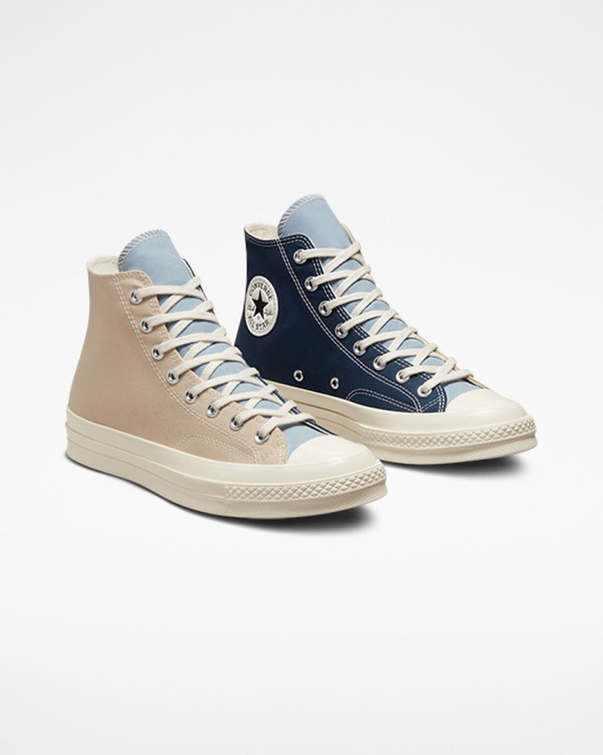 Tenisi Inalti Dama Converse Chuck 70 Tri-Panel Bleumarin | RO EYFZ0841